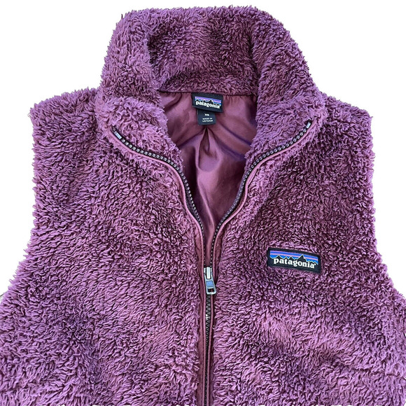 Patagonia Los Gatos Fleece Teddy Vest Purple Plum Women's XS - Picture 3 of 7